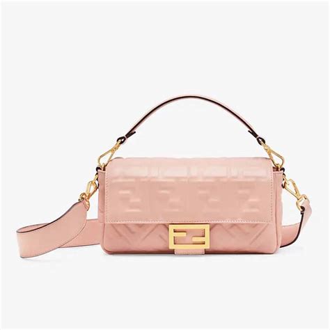 fendi pink baguette bag